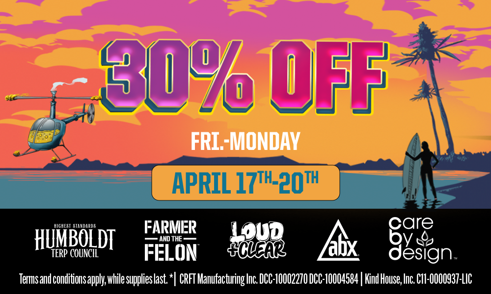 30% Off Cannacraft (Except Lagunitas)